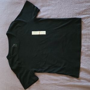 Black Ribbed Tee